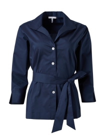 Charlie Navy Belted Blouse