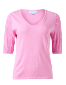 Product image thumbnail - Burgess - Caroline Pink Pointelle Sweater