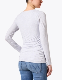 Back image thumbnail - Kinross - Grey Ruched Jersey Top
