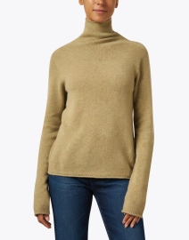 Front image thumbnail - Margaret O'Leary - Kelsey Chamomile Green Cashmere Sweater
