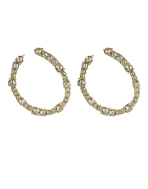 Product image thumbnail - Alexis Bittar - Gold Crystal Hoop Earrings