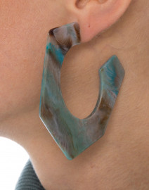 Greta Peacock Seafoam Earrings