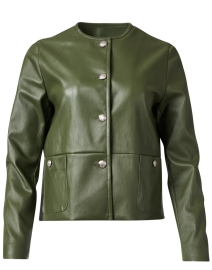 Product image thumbnail - Susan Bender - Green Leather Jacket