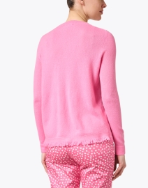 Back image thumbnail - Cortland Park - Pink Cashmere Fringe Sweater