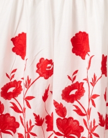 Fabric image thumbnail - Shoshanna - Santiago White Floral Embroidered Dress