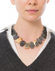 Labradorite and Gold Necklace