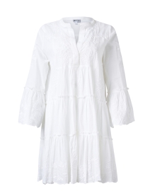 White Embroidered Cotton Dress