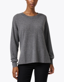 Front image thumbnail - Repeat Cashmere - Grey Cashmere Sweater