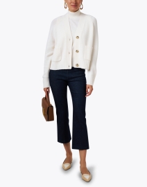 Look image thumbnail - Allude - Ivory Wool Cashmere Cardigan