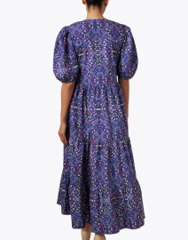 Back image thumbnail - Oliphant -  Indigo Multi Print Cotton Dress
