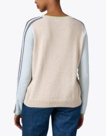 Back image thumbnail - Lisa Todd - On Track Blue Contrast Sweater
