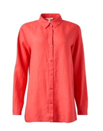 Product image thumbnail - Eileen Fisher - Coral Linen Shirt