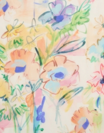 Fabric image thumbnail - Kinross - Santorini Floral Silk Cashmere Scarf