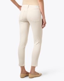 Back image thumbnail - AG Jeans - Prima White Stretch Sateen Pant