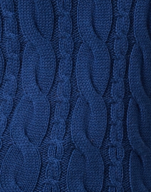 Fabric image thumbnail - Blue - Cobalt Blue Cotton Cable Knit Sweater