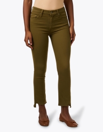 Front image thumbnail - Mother - The Insider Green Crop Step Hem Jean