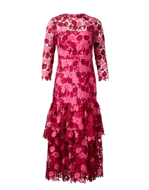 Product image thumbnail - Shoshanna - Pink and Burgundy Lace Dress