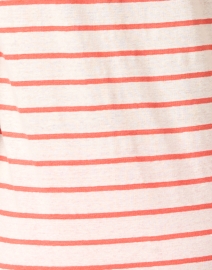 Fabric image thumbnail - Majestic Filatures - Coral and White Striped Linen Top