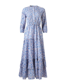 Product image thumbnail - Banjanan - Bazaar Blue Floral Print Cotton Dress