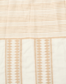 Fabric image thumbnail - Weekend Max Mara - Mirto Beige Striped Cotton Scarf
