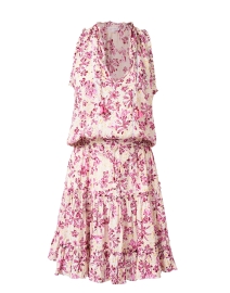 Product image thumbnail - Poupette St Barth - Clara Yellow and Pink Print Dress