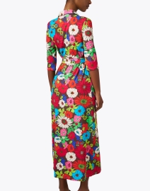 Back image thumbnail - Caliban - Multi Floral Print Shirt Dress