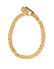 Textured Gold Link Necklace