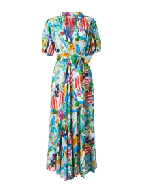 Villamarie Multi Print Linen Dress