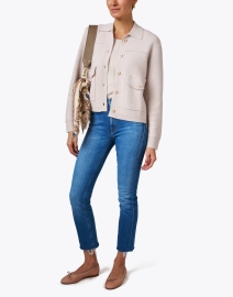 Look image thumbnail - Mother - The Dazzler Blue Ankle Fray Jean