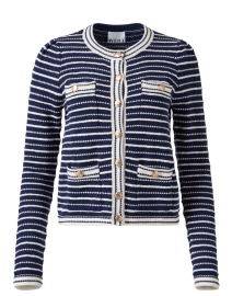 Weill - Suzann Navy and White Striped Jacket