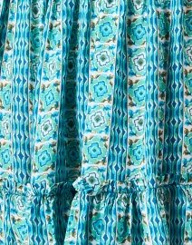 Fabric image thumbnail - Poupette St Barth - Triny Turquoise Print Dress 