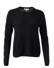 Product image thumbnail - Lisa Todd - Black Zig Zag Cashmere Sweater