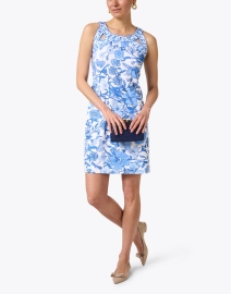 Look image thumbnail - Gretchen Scott - Blue Floral Print Cutout Dress
