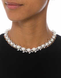Monarch Pearl and Crystal Necklace