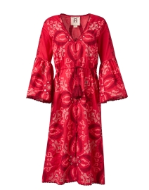 Minette Red Printed Cotton Dress