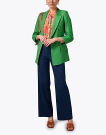 Look image thumbnail - Smythe - Classic Green Linen Silk Blazer