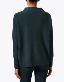 Back image thumbnail - Vince - Teal Boiled Cashmere Sweater