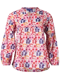 Product image thumbnail - Ro's Garden - Pepper Pink Multi Floral Cotton Blouse