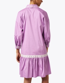 Back image thumbnail - Purotatto - Purple Cotton Shirt Dress