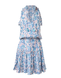 Product image thumbnail - Poupette St Barth - Clara Blue and Pink Print Dress