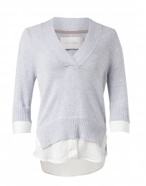 Product image thumbnail - Brochu Walker - Lucie Blue Cotton Cashmere Looker Sweater