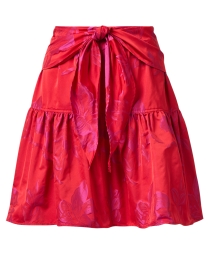 Product image thumbnail - Finley - Red and Pink Jacquard Print Skirt