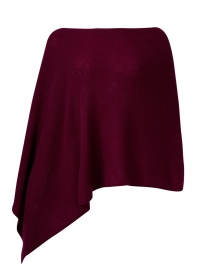 Product image thumbnail - Minnie Rose - Bordeaux Red Cashmere Ruana