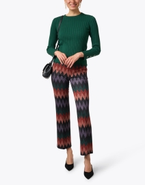 Look image thumbnail - Vilagallo - Carmina Green Ribbed Star Cuff Top