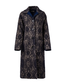 Product image thumbnail - Odeeh - Midnight Navy Boucle Coat