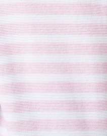 Fabric image thumbnail - Kinross - Pink and White Stripe Garter Stitch Cotton Sweater