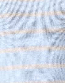 Fabric image thumbnail - Kinross - Blue and Tan Stripe Cotton Cashmere Sweater