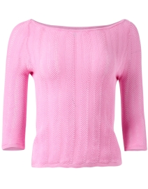 Product image thumbnail - Burgess - Jackie Pink Pointelle Sweater