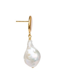 Back image thumbnail - Nest - Baroque Pearl Drop Earrings
