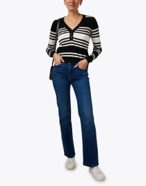 Look image thumbnail - Chinti and Parker - Black and Cream Striped Sweater